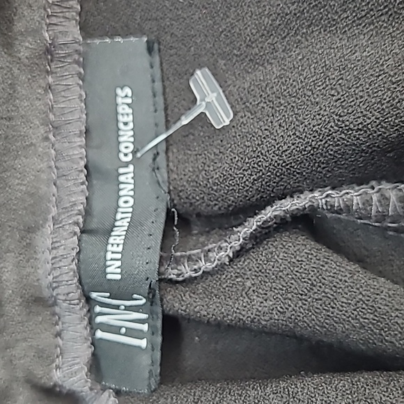 NWOT INC INTERNATIONAL CONCEPTS GRAY FAUX SUEDE SKINNY PANTS - Picture 11 of 13